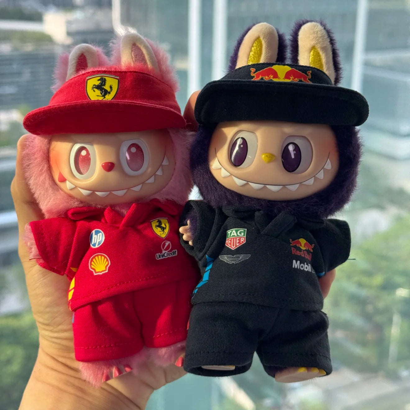 FR Labubu F1 Racing Suit 3-Piece Set - Ferrari Team Inspired (Hat+Jersey+Pants) - Collector's Edition