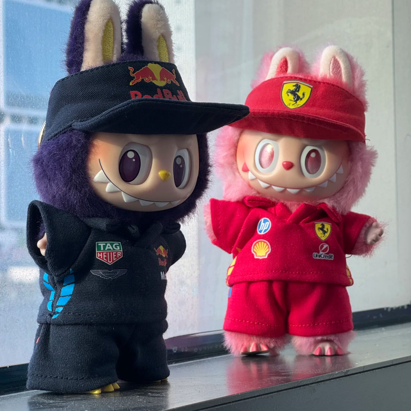 FR Labubu F1 Racing Suit 3-Piece Set - Ferrari Team Inspired (Hat+Jersey+Pants) - Collector's Edition