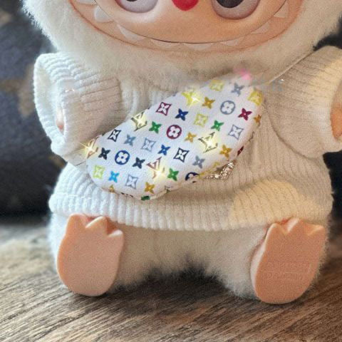 Labubu 1st/2nd/3rd Gen Doll Clothes Set - 2-Piece Cute Outfit with Keychain (Compatible with All Generations)