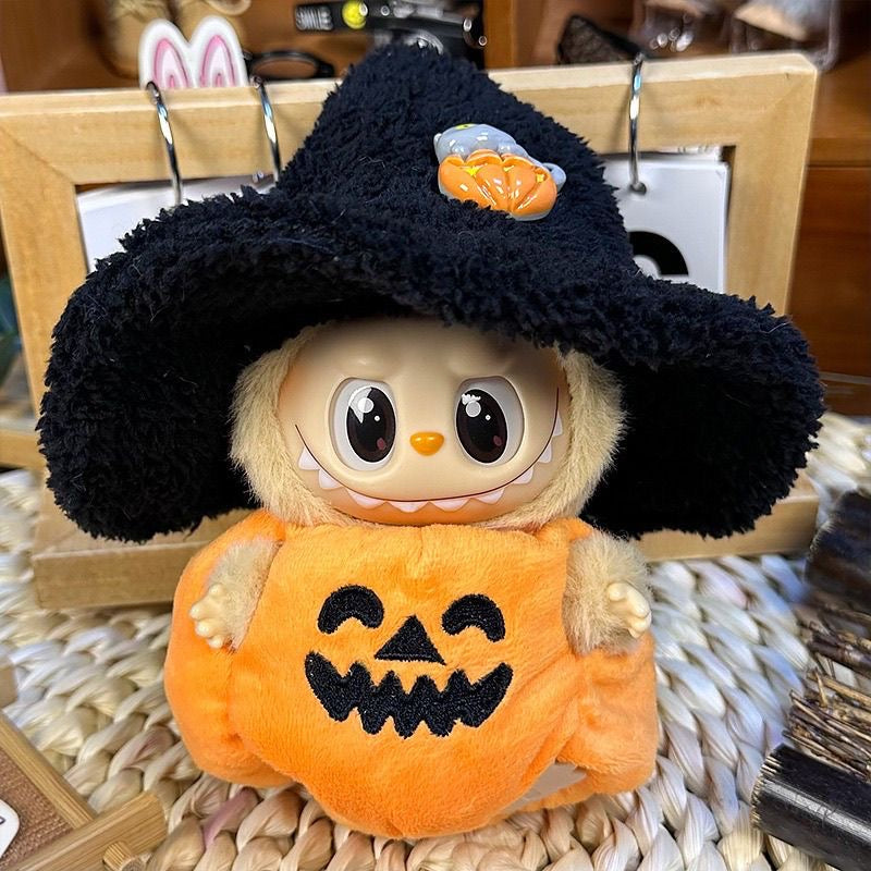 Christmas & Pumpkin Costume Set for 17cm Labubu Doll (1st & 2nd Gen) - Holiday Outfit Change Clothes