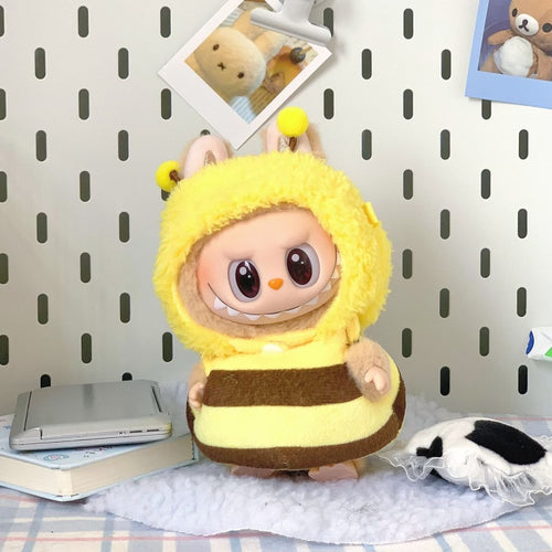 17cm Labubu Doll Clothes Set - Cute Dressing Outfits (Clothes Only) for Plush & Vinyl Figures