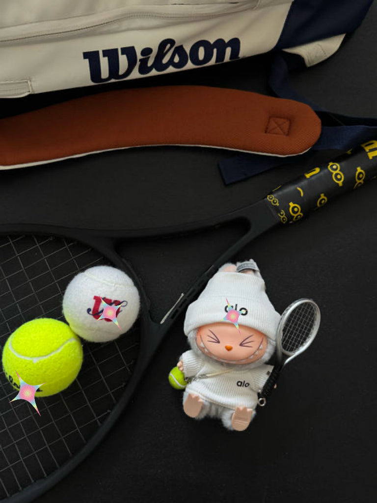 ORIGINAL! Labubu Tennis Sportswear Outfit Set - Universal Fit for 1st/2nd/3rd Gen Blind Box Dolls (Miniature Gym Clothes for Pullip Blythe)