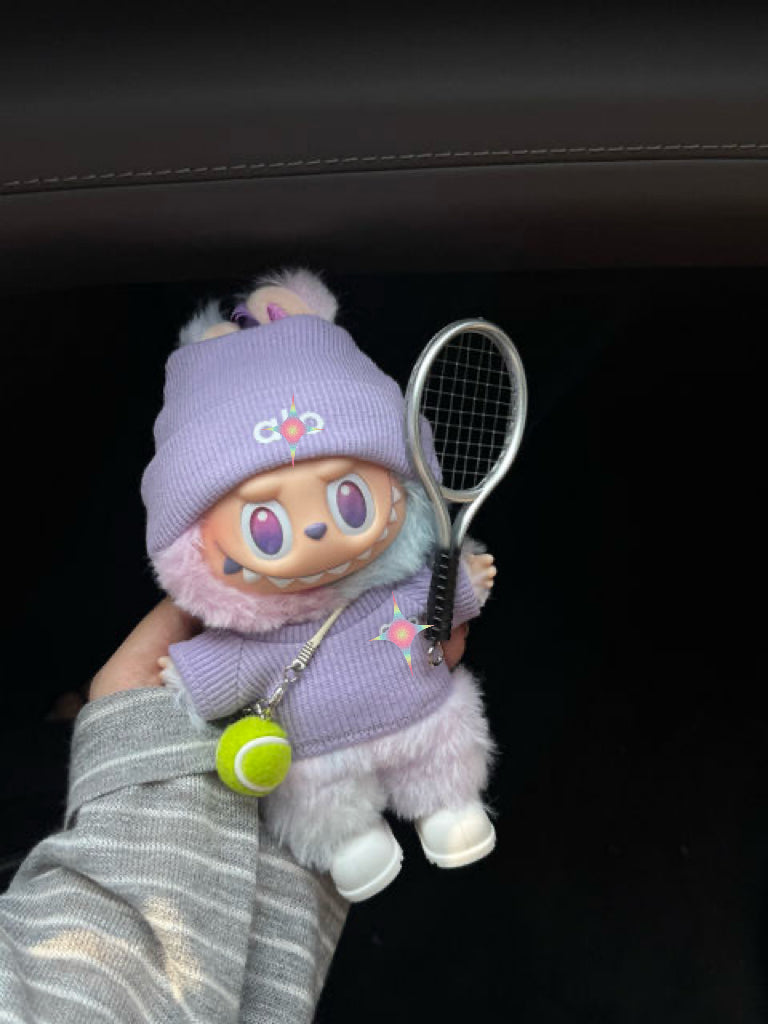 ORIGINAL! Labubu Tennis Sportswear Outfit Set - Universal Fit for 1st/2nd/3rd Gen Blind Box Dolls (Miniature Gym Clothes for Pullip Blythe)