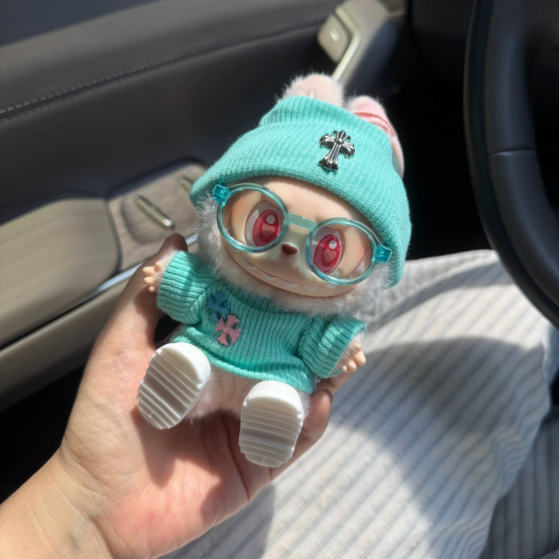 Labubu Mint Green Set 17cm dolls--- V123 DZQY