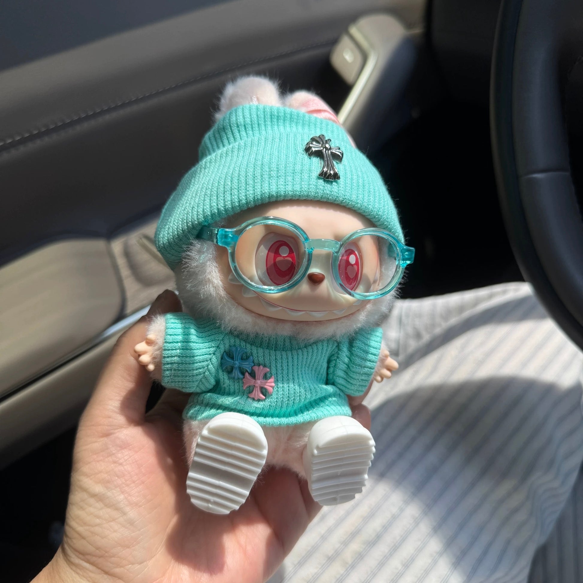 Labubu Mint Green Set 17cm dolls--- V123 DZQY