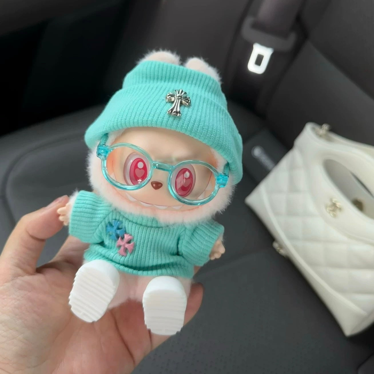 Labubu Mint Green Set 17cm dolls--- V123 DZQY