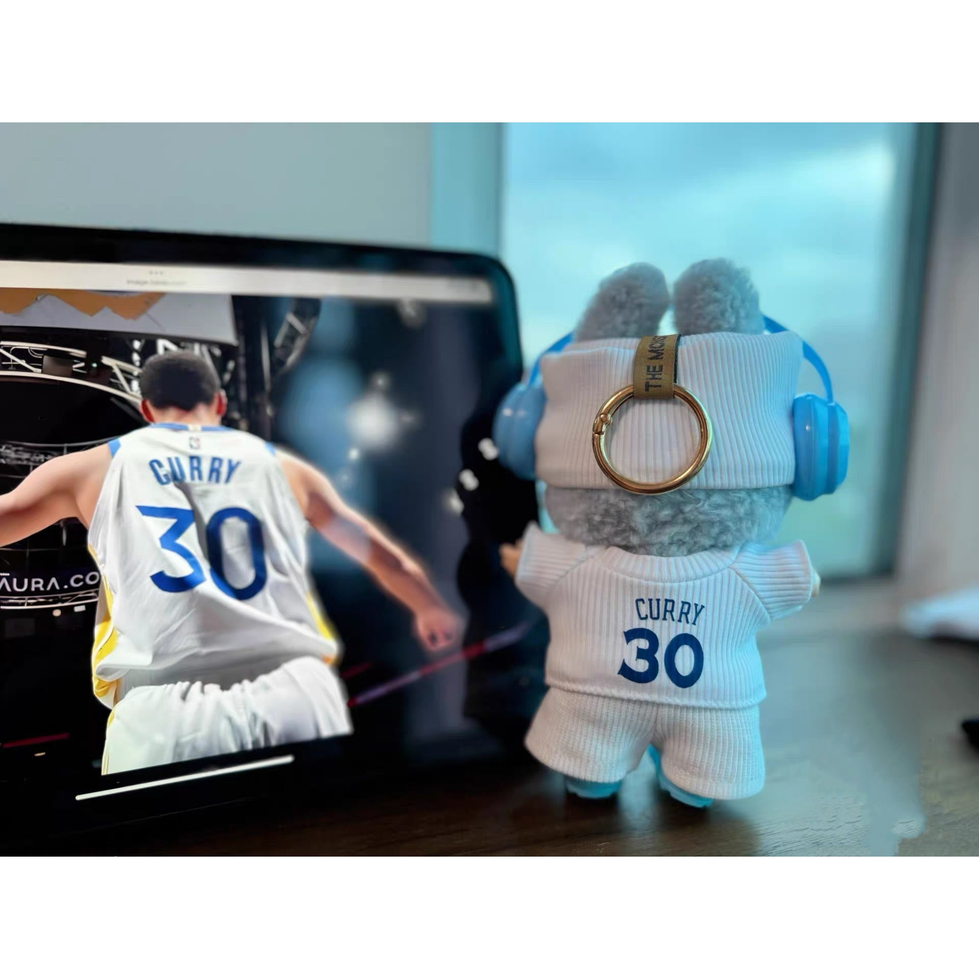 Warriors Labubu Doll Jersey - Stephen Curry Edition
