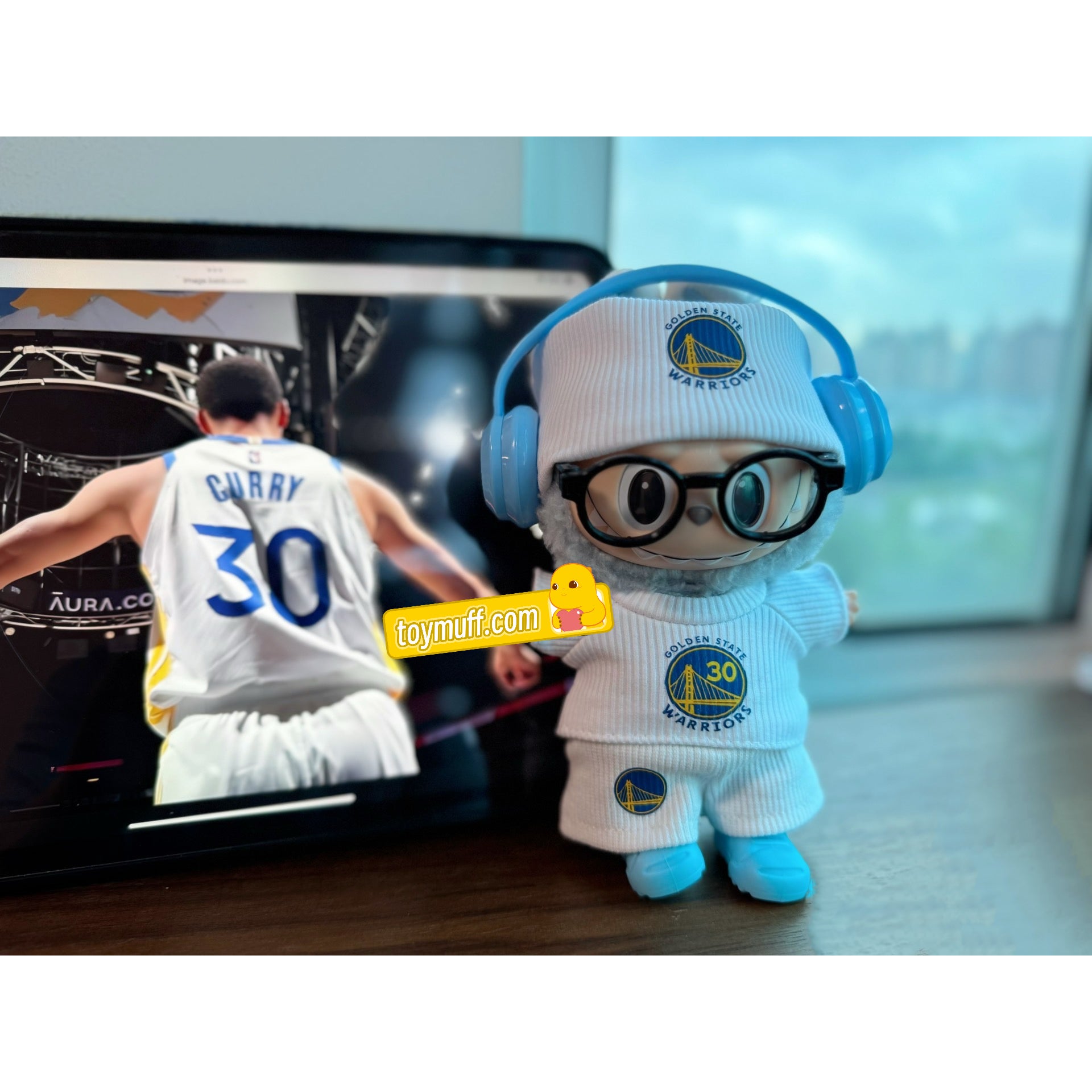 Warriors Labubu Doll Jersey - Stephen Curry Edition