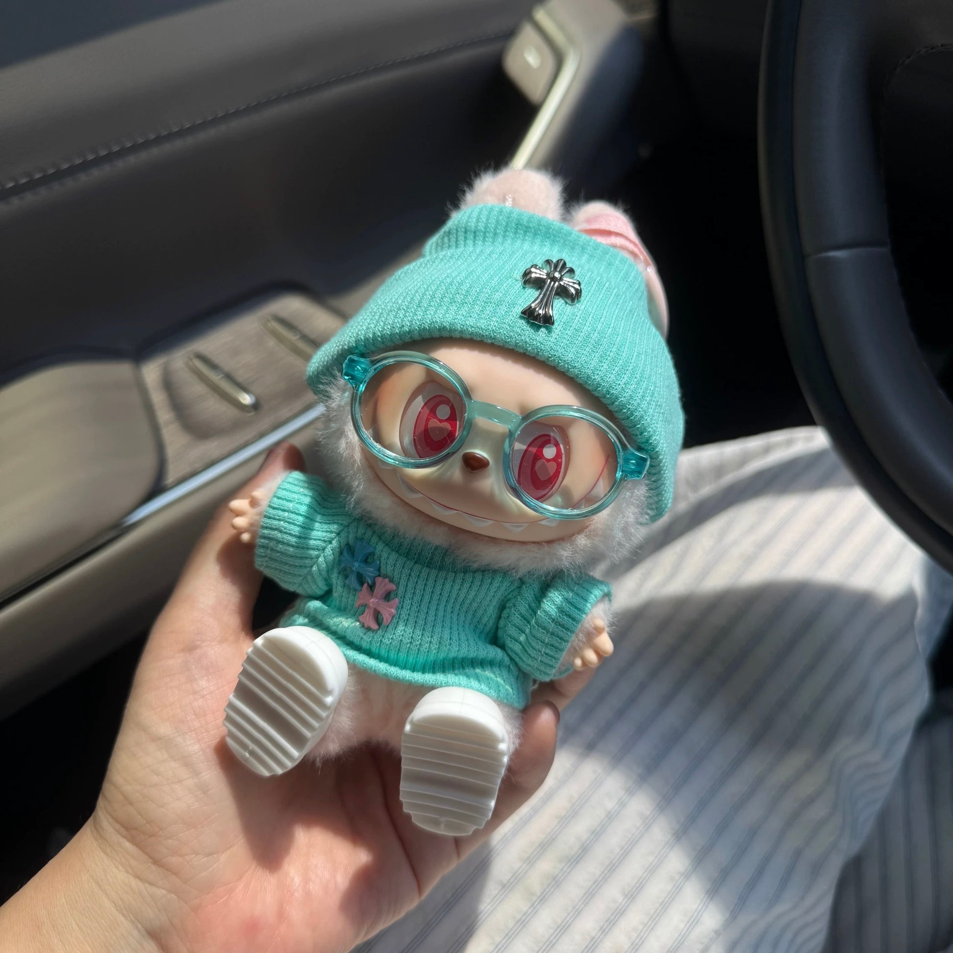 Labubu Mint Green Set 17cm dolls--- V123 DZQY