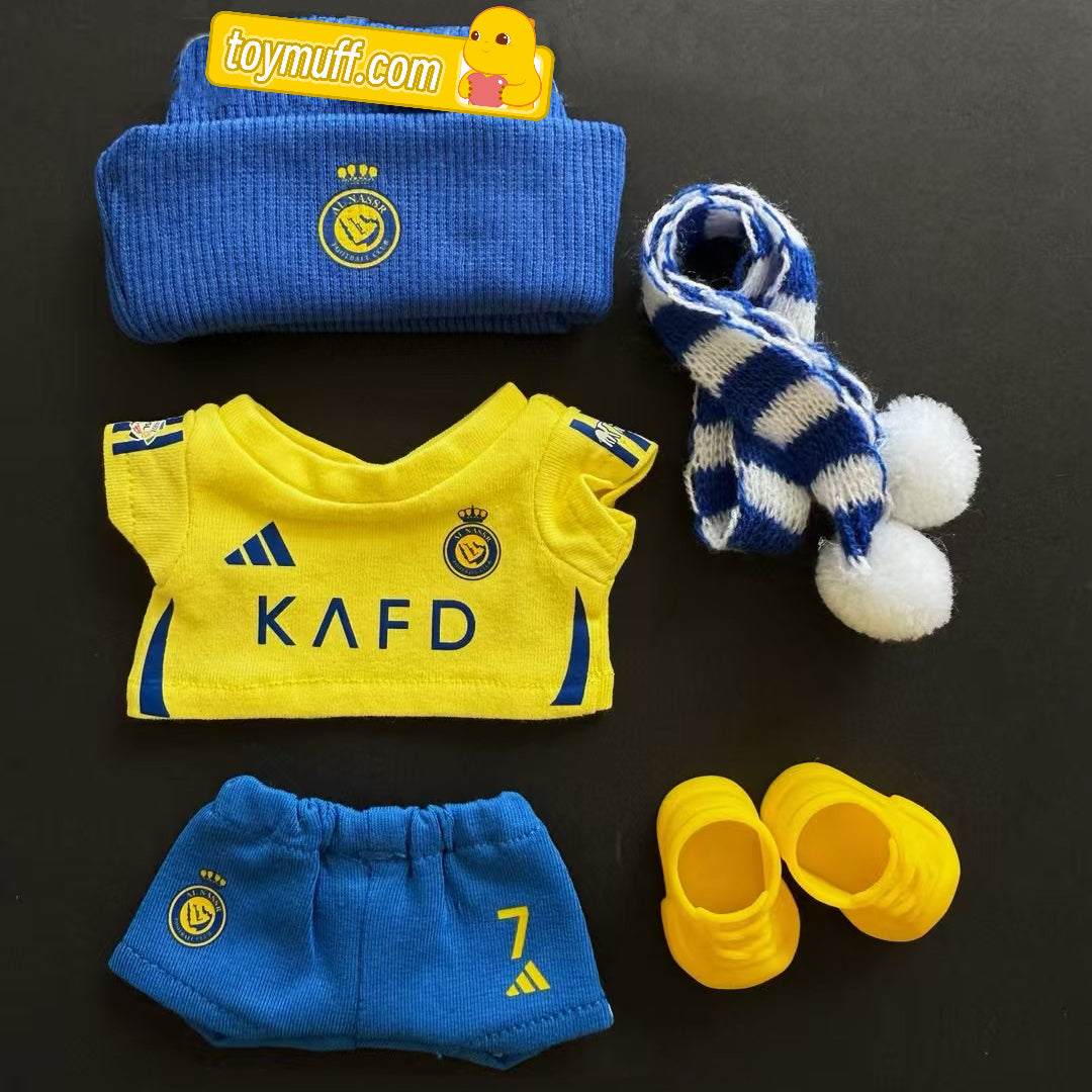 Labubu Al Nassr FC CR7 RONALDO yellow/blue Jersey – Player-Customizable