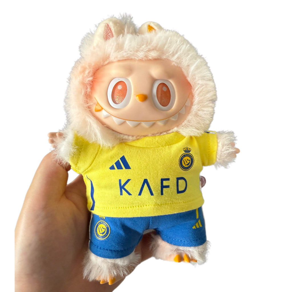 Labubu Al Nassr FC CR7 RONALDO yellow/blue Jersey – Player-Customizable
