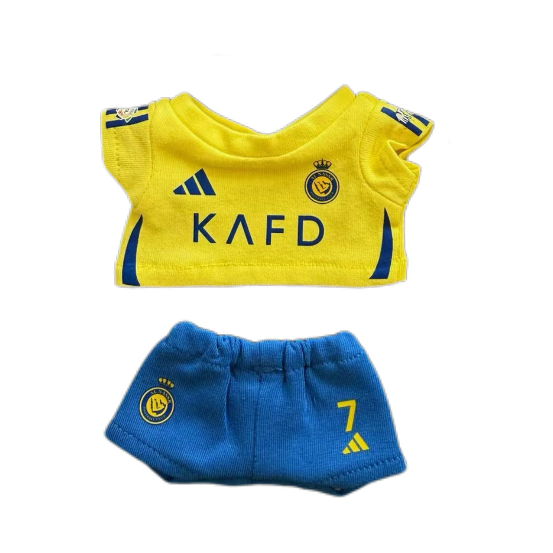 Labubu Al Nassr FC CR7 RONALDO yellow/blue Jersey – Player-Customizable