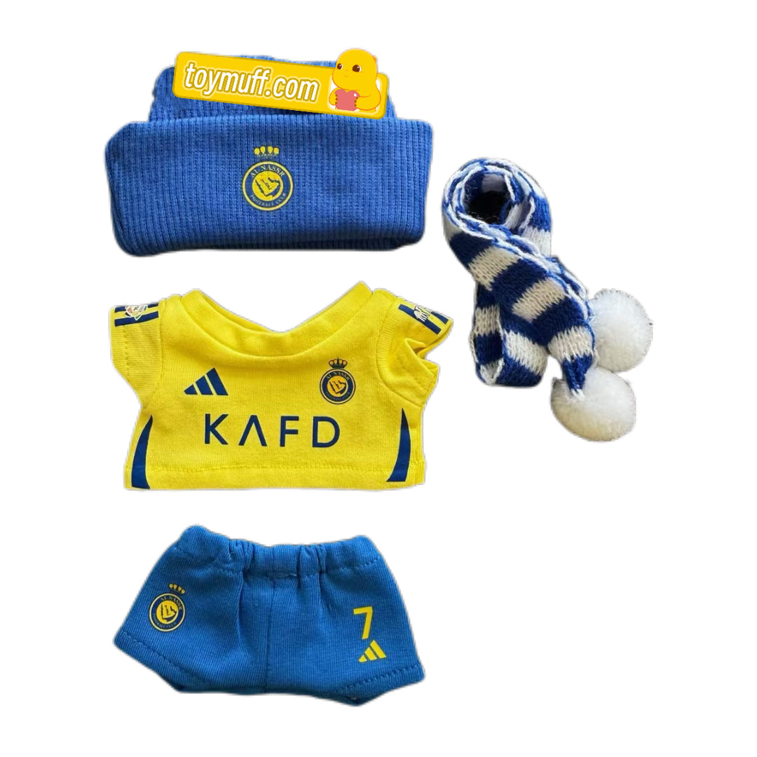 Labubu Al Nassr FC CR7 RONALDO yellow/blue Jersey – Player-Customizable