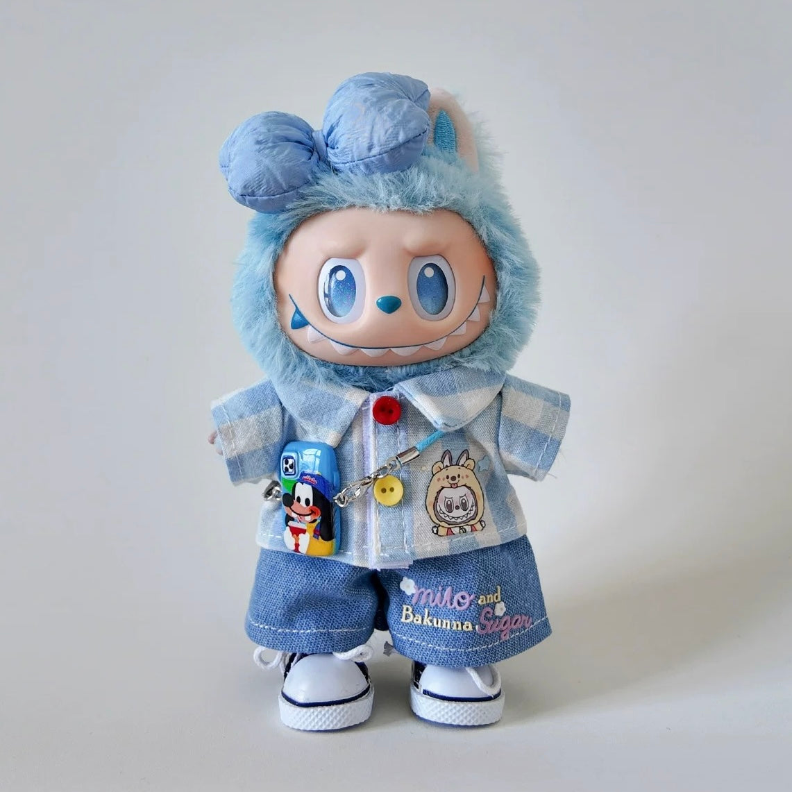 Labubu Adorable Baby Blue Chic Shirt Set- FS02