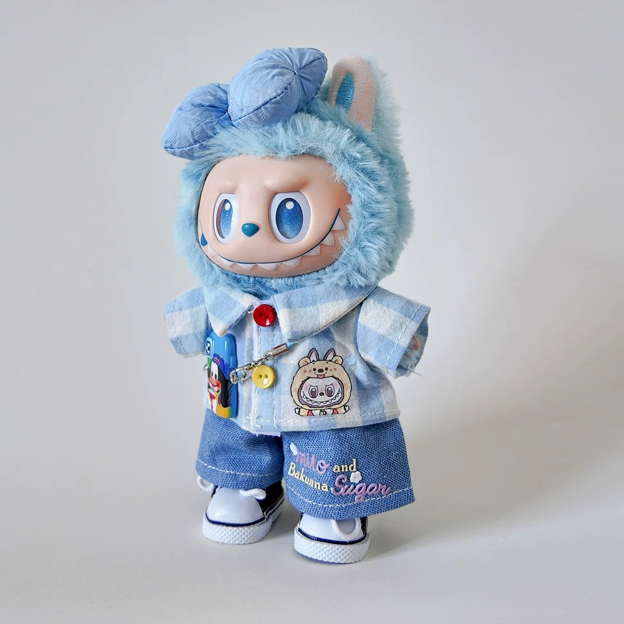 Labubu Adorable Baby Blue Chic Shirt Set- FS02