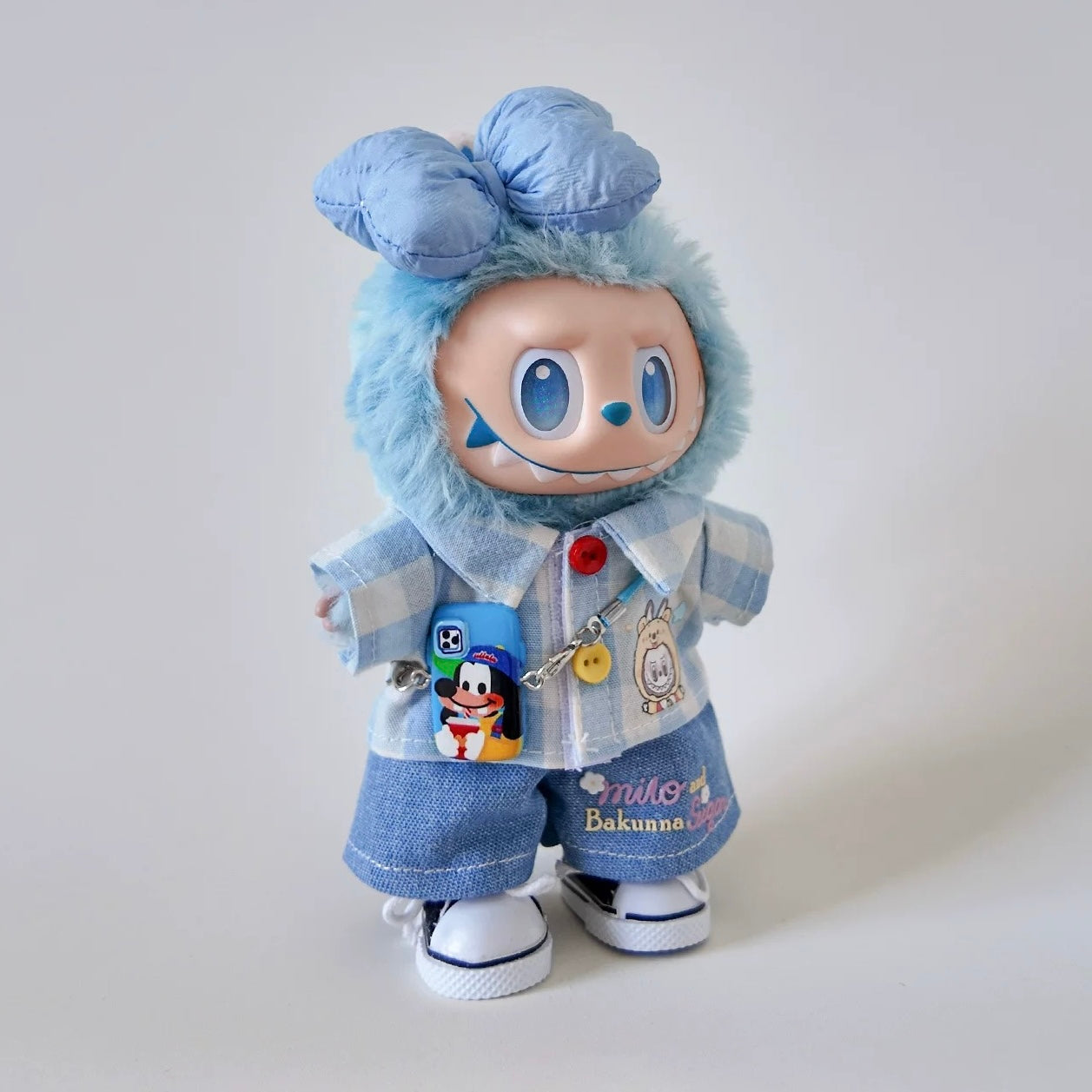 Labubu Adorable Baby Blue Chic Shirt Set- FS02