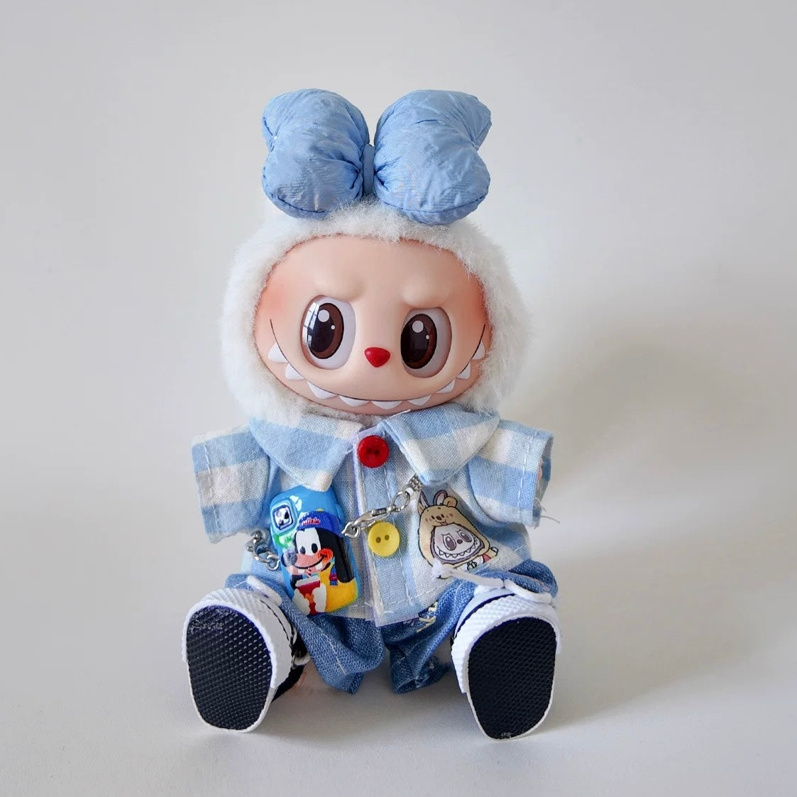 Labubu Adorable Baby Blue Chic Shirt Set- FS02